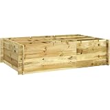 VidaXL Lit Surélevé Pot De Fleurs 320x40x45 Cm - Jardinière Acier Galvanisé Marron Pour Jardin, Balcon Et Patio
