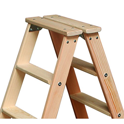 Stufen-DoppelLeiter (Holz), 2×5 Stufen - 2