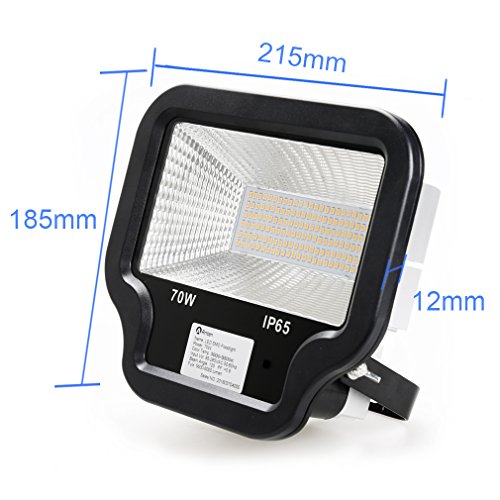 Anten® LED Fluter 70W Außenstrahler Flutlicht Scheinwerfer Baustrahler wasserdicht Warmweiß - 2
