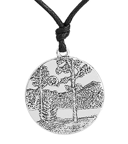 My Shape Foresta Montagne Ciondolo Collana per Esterni Lovers sciatori escursionisti e Regali, Lega, Colore: Antique Silver