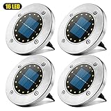 【Solarbetrieben Gartenleuchte】: Jeder Garten Solarleuchte hat 16 LEDS, Energieeinsparung und super helle angenehme LED, die eingebauten 600mAh Batterien für volle Ladung und können für 8-12 Stunden betrieben werden. Unser LED-Solarlampe ist ideal für Ihre Einfahrt, Terrasse, Blumengarten, Garten, Rasen, etc