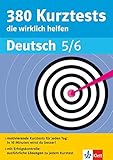 Klett 380 Kurztest, die wirklich helfen Deutsch Klasse 5 - 6: für Gymnasium und Realschule by