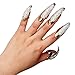 WLM 5pcs False Nail Clear Rhinestone Claw Paw Talon Finger Ring