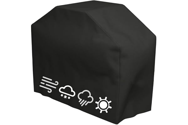 AMNZOLXY Funda para Barbacoa Impermeable, Cubierta BBQ de Parrilla 210D Oxford Protector, Anti-Viento/Anti-Polvo/Anti-Humedad, Resistente al Desgarro/Agua/Lluvia/Nieve/Sol (100X60X90)