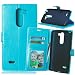 Produktbild Nancen LG G3 Stylus / D690 (5,5 Zoll) Lederhülle Neu Style Acht Farbe Weich PU Flip Case Ledertasche / Schutz Etui, Einfach Vintage Kollektion Karten Slot Foto Wallet Hülle Handy Tasche Zubehör