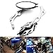 Motorcycle Chrome Plated Billet Aluminum Outside Rearview Side View Mirrors Multi Angle Adjustable Blindsight Rearview Handle Bar End Convex Universal Fit For Suzuki Motorcycle GSXR GS300 SV650 GT550 GT750 B-King Intruder Volusia Boulevard