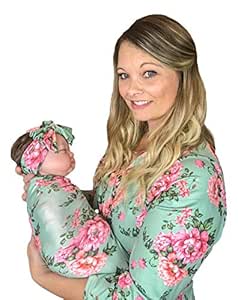 mother daughter robe and swaddle