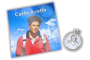 OVUNQUE PROTEGGIMI Medaglia di Carlo Acutis e biglietto con preghiera, Regalo religioso cattolico per uomini e donne