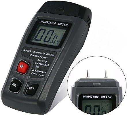 XSMeterHouse Wood Moisture Meter Timber Humidity Checker with LCD Display for Firewood Log Burner Furniture Damp Measuring (Range 0% to 99.9%)