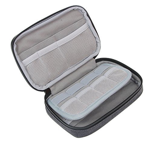 Damero Kleine Tasche für USB-Sticks und Speicherkarten, Aufbewahrungstasche Organiser Tasche für Zubehöre, Schwarz - 2