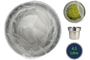 DELISUPPLIES Deli Supplies 100 x 4.5L Round Bain Marie Pot Liners Easyliners Disposable Food Safe Polythene Heat Resistant 30 Micron Tray Liners | Catering Kitchen Equipment for Hot Food (215 x 215mm)