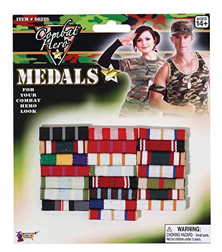 Preisvergleich Produktbild Bristol Novelty 66226 Militär-Medaillenriegel, Einheitsgröße