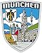 Produktbild Auto-Aufkleber - MÜNCHEN - Gr. ca. 7,9 x 10cm (301506) Stick Emblem Aufkleber PVC Wappen Landeszeichen Flagge