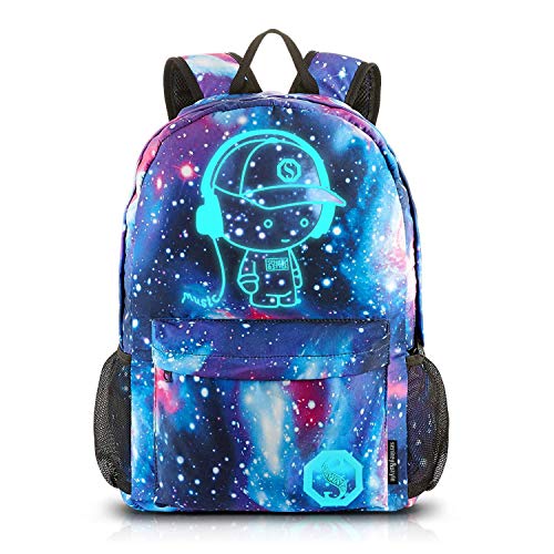 Dracarys Galaxy Anime Luminoso Zaino - Zaino per Scuola con Porta di Ricarica USB - Daypack itinerante Borsa per la Scuola della Spalla Borsa per Laptop per Ragazzi e Ragazze