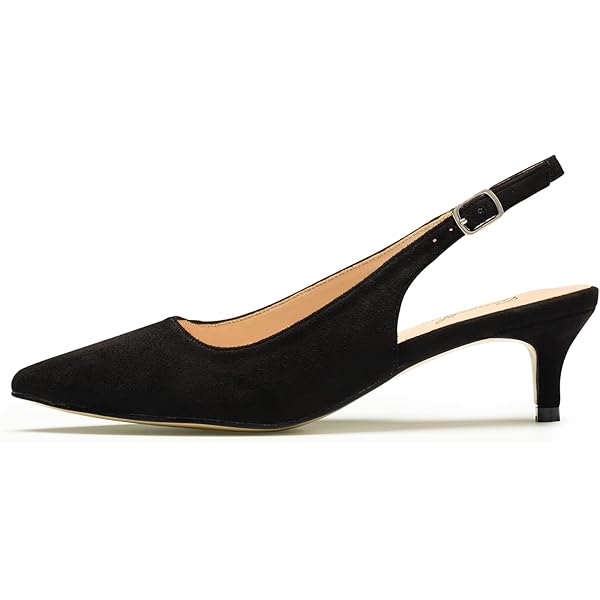 GENSHUO dames stiletto pumps met lage hak 6 cm/2,36 inch, spitse hoge hakken, elegant, gesloten lage hakken voor werk, afstudeerbal, bruiloft, stokkenschoenen, 37.5 EU
