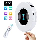reproductor de musica para pc Función 7 en 1: se puede usar como reproductor de CD portátil con el altavoz de alta fidelidad Bluetooth 4.2, radio FM, reloj despertador, reproductor de música desde tarjeta TF, reproductor desde memoria USB, reproductor de audio de 3.5 mm. Compatible con los formatos de CD, CD-R, CD-RW, MP3, WMA, WAV. Es la mejor opción para los amantes de la música, los estudiantes de idiomas y las mujeres embarazadas, y el regalo más bonito para amigos, familiares y niños