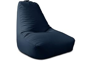 rucomfy Beanbags Large Indoor/Outdoor Bean Bag Chair, Home & Garden Recliner Seat, Durable & Water Resistant 97 x 82 x 80cm (Navy Blue)
