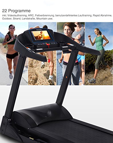 Pfingstangebot bis 05.06Fitifito 8500S Profi Laufband 7,5PS 22km/h mit 10,1 Zoll Touchscreen Android Wifi App 22 Trainingsmodulen inkl. HRC - 4