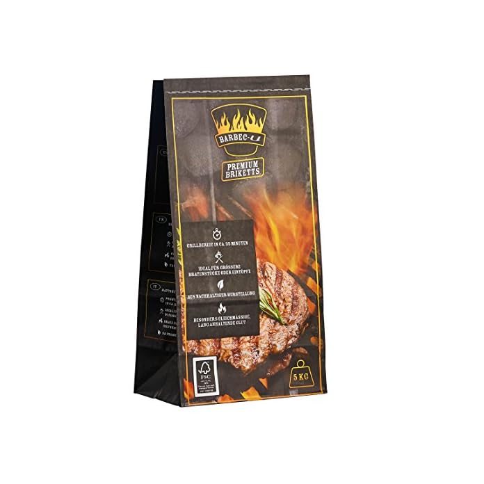 Barbec U Premium Holzkohlebriketts Grillkohle Grillbereit In Ca 35 Minuten Fsc Zertifiziert Hochwertige Kohle Zum Grillen