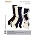 Wellyou Baby And Children's Tights - 3 Pack - Solid Colours, Ecru, Navy, Brown - Size 98-104cm 2-4 Years