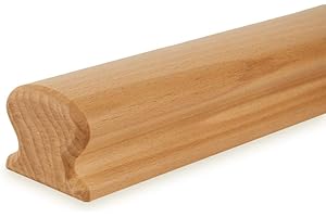 TREPPEN- UND GELÄNDERSTUDIO GRABER Main-courante en bois de hêtre laqué Design en oméga 55 x 50 x 3000 mm