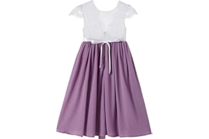 Beganly Girls' Holiday Dresses, Lace V-Back Dress, Sleeveless, Fluffy Tulle Princess Party Dress, Flower Girl Dresses