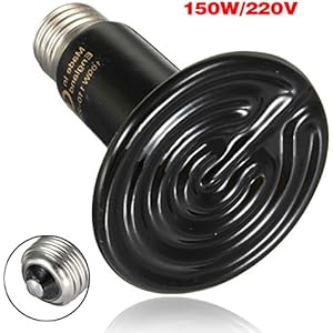 SODIAL(R) 220V 150W Haustier Keramik Emitter Beheizte Geraete Reptil Hitze Zucht Licht