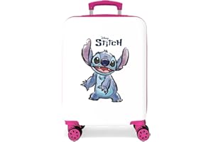 Disney Adorable Stitch Moods Maleta de Cabina Rígida ABS Cierre de combinación Lateral 4 Ruedas Dobles Equipaje Mano