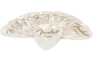 Fender 351 Shape Premium Plectrums (Pack of 12) for Electric Guitar, Acoustic Guitar, Mandolin and Bass