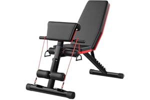 ‎DNKELAR Hantelbank klappbar Fitnessbank Trainingsbank Rückentrainer Kraftstation Drückerbank Schrägbank Multifunktion Training Anti-Rutsch für Bauch-Rückentraining Multifunktions-Hantelbänke(Type2)