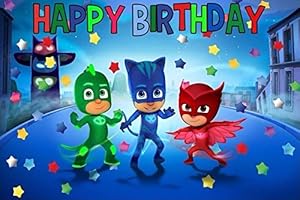 PARTYLANDIA, Cialda in Ostia per Decorazione Torte a Tema Super Pigiamini, Cake Design, Commestibile, Senza Glutine