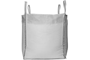 BIGLE BIG BAG 60 x 60 x 60 cm 1000KG Bruchlast Einweg Sack Entsorgungssack Schüttgutbehälter Transportsack Gartenabfall Bauschutt Sand