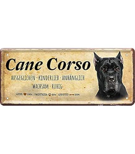 Siviwonder Hundeschild Cane Corso - Aluminium Türschild 20x14cm