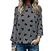 Produktbild OSYARD Damen Liebe Drucken Valentinstag Geschenk Langarm Crop Jumper Pullover Tops(EU 42/M, Grau)