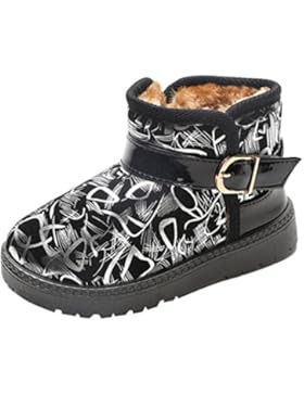 sunnymi Rutschfest Schneestiefel,Winter Leder Babyschuhe Stiefel,Baby Mädchen Junge Kleinkind Neugeborene Aufwärmen...