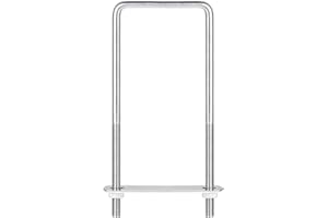 sourcing map U Bracket 1 Piece U-Bolt M8 x 72 mm x 180 mm Square U-Bolt 304 Stainless Steel U-Bolts with Nut Plate Bracket Clamp Fence Attachment for Roof Box Car Pipe Towing