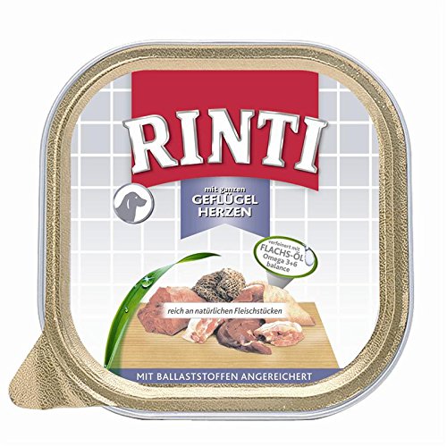 Preisvergleich Produktbild Finnern Rinti Kennerfleisch Plus Geflügelherzen & Nudeln 9 x 300 g