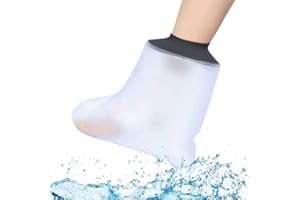 ANGGREK Douche sans anneau Housse imperméable pour les pieds et les chevilles Housse de protection pour les pieds étanche à l'eau Cast Cast Protector réutilisable pour la douche Bain et natation Pieds adultes
