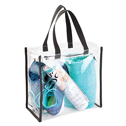 InterDesign 05040EU Nya Tasche Zubehörtasche für Pflegeprodukte/Beauty-Produkte, Spielzeuge, Stadion, Strand, Fitnessstudio – Durchsichtig/schwarz, Vinyl, Clear/Black, 30,4 x 15,24 x 29,2 cm - 4