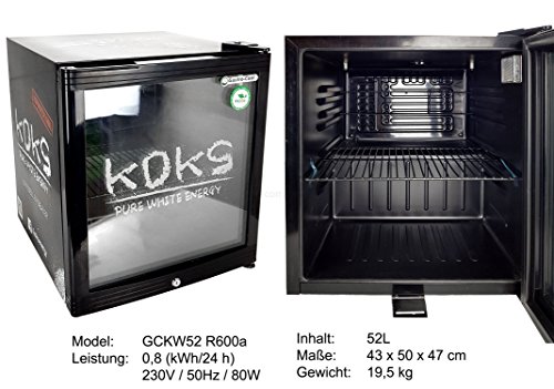 Preisvergleich Produktbild Koks Pure White Energy Mini-Kühlschrank Kühlbox Minibar Baby Cooler mit Schloß - 52L