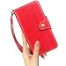 Produktbild Phone Case & Hülle Für Samsung Galaxy S7 Edge Öl Wachs Textur Patten Retro Folio Flip Stand Fall Magnet Magnet Verschluss Design PU Leder Tasche mit Lanyard & Halter ( Color : Red )