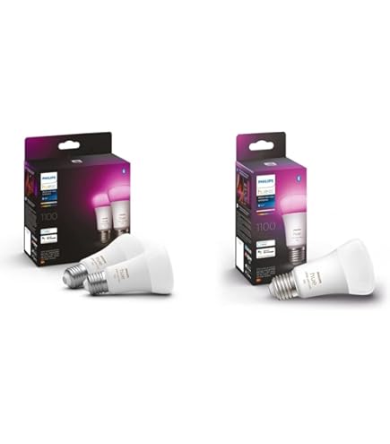 蛍光灯・電球 Philips Hue Bar x Bridge x Lightbulb Set Hue Starter Kit: Dimmer Switch + 2 E27 LED Bulbs White and