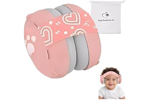 JITIFAZH ﻿Baby Ear Defender for Babies and Toddlers 0-36 Month with Soft Cushion and Adjustable Headband, Infant Noise Canceling Headphones for Sleep Travel Essentials