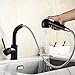Produktbild PLYY Moderne Einhebel Pull Down Sink Mischbatterie 90 ° Schwenkauslauf Pull Out Mixer Spray Küchenspülen