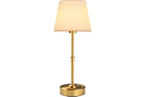 EppieBasic Rechargeable Table Lamp Cordless: Fast Charging & Long Lasting - 2700K Warm Light Vintage Gold Lamps for Women Housewife - Living Room Dinning Bedroom