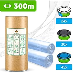 300 M. - ECO Recharge de poubelle à couches Sangenic | Angelcare | Litière Litter Locker II | Recharge équivalente à 24 Recharges Sangenic | Tube en carton pour faciliter la Recharge | 100% Compatible