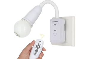 HTRUIYATY Intelligente Fernbedienung E27 steckerlampe Adapter Schlafzimmer Flexibel Wandleuchte EU-Typ Stecker LED Lampe Wandlampe Steckdose Adapter