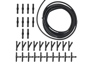 RUIKCOLL 500 cm Universal Scheibenwaschanlage Schlauch, Automotive Schlauch, Waschflüssigkeitsschlauch-Reparaturset, mit 30 Stücke Schlauchverbinder