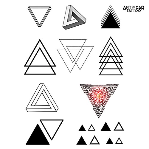Temporäre Tätowierung / Temporary Tattoo ArtWear Tattoo "Triangles"