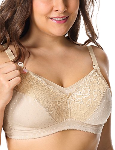 Gratlin ? Sujetador Premamá De Lactancia Sin Aros para Mujer Beige ES:90E (EU 75E)